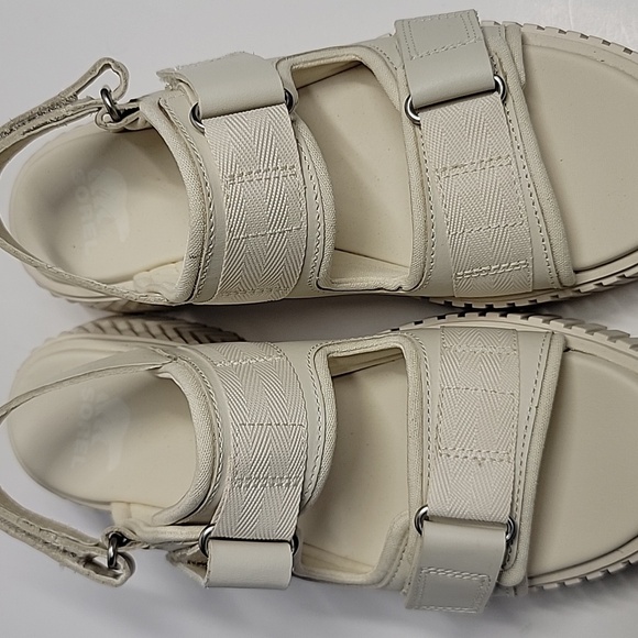 SOREL NWOT ONA AVE PLATFORM SANDAL SZ 6.5 CHALK WHITE - Picture 14 of 14